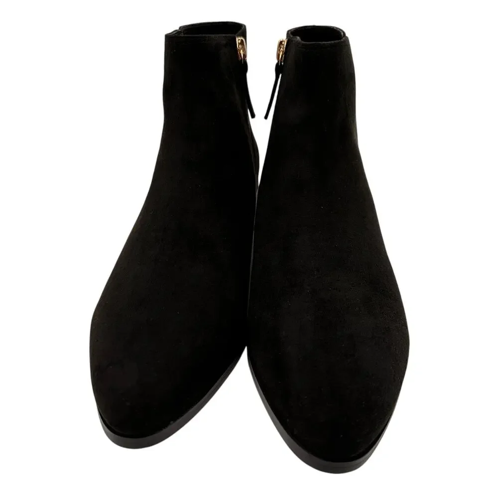J. Crew Black Women's Suede ZipAnkle Booties Size 8